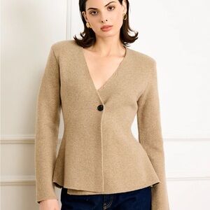 Line and dot atleigh sweater in oatmeal